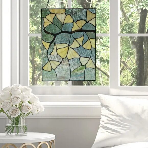 Ginko Leaves Stained Glass - Picture 2 of 2